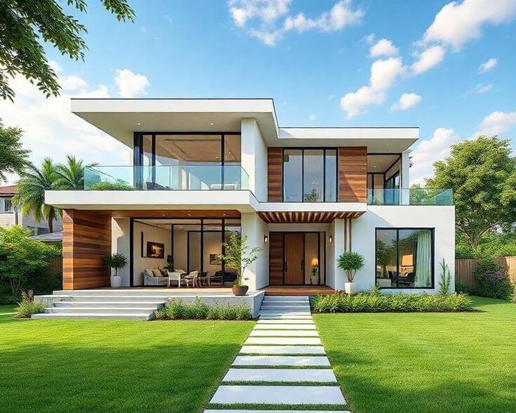 Modern Contemporary Villa - architecture design by Livspot Projects Ahmedabad